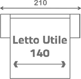 Pohovka FELYNE br. FIORELLO s rozkladom na každodenné spanie, 140, béžová (enjoy new lux 2 camel)