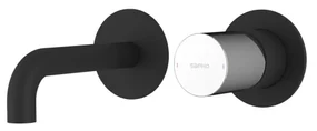 Sapho Sapho, ULTRATAP 2-prvková podomietková umývadlová batéria, hubica 16cm, čierná mat/chróm, UT118TBC