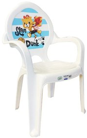 Detská jedálenská stolička Hobby, biela