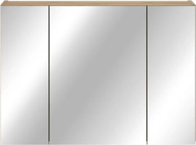 Závěsná koupelnová skříňka se zrcadlem UNI 80 cm dub coast evoke