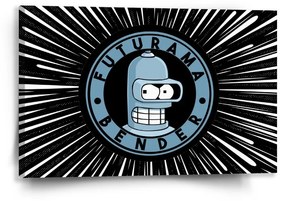 Sablio Obraz Futurama Bender Vesmír - 60x40 cm