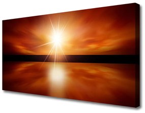 Obraz Canvas Slnko nebo voda krajina 125x50 cm