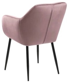 Ružové čalúnené jedálenské kreslo Emilia – Actona