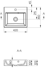 Sapho - Nadpultové umývadlo ORINOKO 42x36 cm keramika/biela