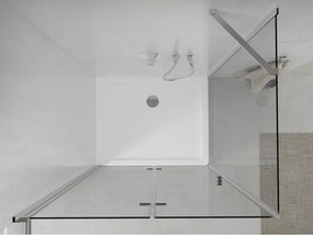 Mexen Lima sprchovací kút 100x70cm, 6mm sklo, chrómový profil - číre sklo + Slim sprchová vanička - 856-100-070-00-00-4010