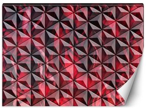 Fototapeta, Červená geometrie - 100x70 cm