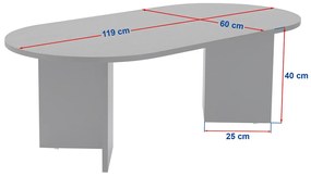 Konferenčný stolík Sable Sapphire Oak Black