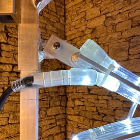 DECOLED LED světelná vločka XI, sada na VO, 89 cm, ledově bílá