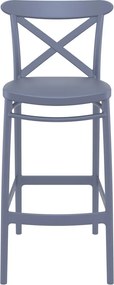CROSS BAR 75 záhradná barová stolička dark grey