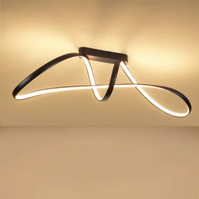 Brilagi-LED Stmievateľný prisadený luster TWISTER LED/60W/230V 3000-6000K čierny s diaľkovým ovládaním