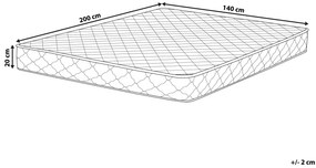 Obojstranný pružinový matrac stredne tvrdý/tvrdý 140 x 200 cm DUO Beliani