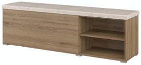 Botník (skrinka na topánky) Verdeene (dub divoký + béžová). Vlastná spoľahlivá doprava až k Vám domov. 1091839