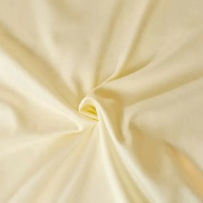 Kvalitex Saténové prestieradlo s gumou smotanová, 180 x 200 cm