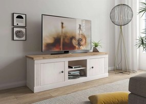 TV stolík PROVENS biela borovica + dub wotan