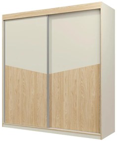 Skriňa 200 Aston 1 Sivá Béžová/Olejovaný Dub