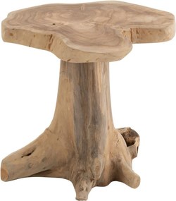 Prírodný odkladací stolík Amy z tíkového dreva - 40*38*41cm