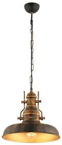 Luster na reťazi 1xE27/40W/230V bronzová