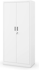 Kovová šatníková skriňa do šatní a chodieb JAN Compact 1750 x 800 x 400 mm, biela
