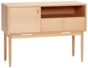 Vysoká komoda v dekore duba v prírodnej farbe 100x75 cm Cube – Hübsch