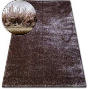 Luxusný kusový koberec Shaggy Verona hnedý 2 200x290cm