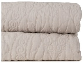 Béžový prešívaný pléd 180x260 cm – Ixia