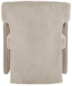 Béžové menčestrové kreslo Vigor – Leitmotiv