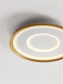 LED stmievateľné zlaté dizajnové stropné svietidlo Figin 50 s diaľkovým ovládaním
