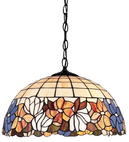 Kvietky vitráž luster do obývačky Prezent 103 vzor 9