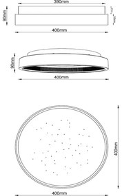 Lucide 71102/40/30 - LED Stm. stropné svietidlo ESTREJA LED/40W/230V 2500-3000K
