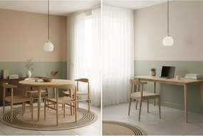 Závesné svietidlo Eliza, 1x biele sklenené tienidlo, g/b