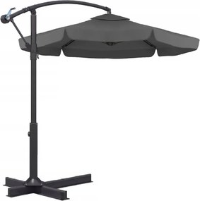 Záhradný skladací slnečník ARCADIA 300 cm, sivý
