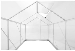 Skleník so základňou BestBerg SBP-4 / 3,6 m² / 190 x 190 x 201 cm / strieborná