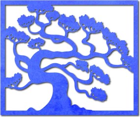 SENTOP | Drevený obraz na stenu strom bonsai z preglejky topoľ DRAZSKA I 3D HODINY PR0214  HEU+
