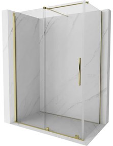 Mexen Velar sprchová kabína, posuvné dvere 160 x 70 cm, Priehľadné, Zlatá - 871-160-070-01-50