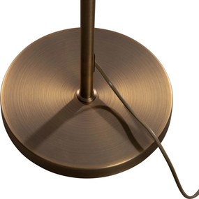Stojacia lampa bronzová s oválnym zamatovým tienidlom s dizajnom listov 50 cm - Parte