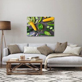 Sklenený obraz so zeleninou (70x50 cm)