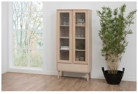 Vitrína v dekore duba v prírodnej farbe 80x178 cm Nagano – Actona