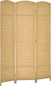 HOMCOM 3-panelový sklápací paravan 135x180 cm Dividers pre súkromie vyrobený z polypropylénu | Aosom