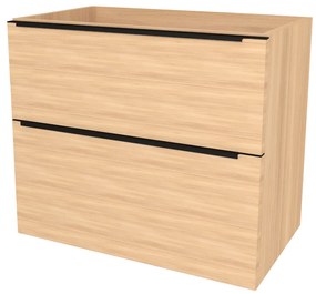 Mereo Mailo, kúpeľňová skrinka 81 cm, čierne madlo, Multidecor, Dub Sand Barbera, MER-CN591SBDSB1