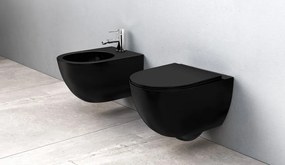 REA WC CARLO RIMLESS BLACK MAT so sedátkom