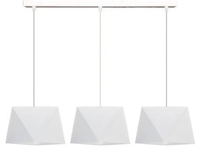 Luster na lanku DIAMENT 3xE27/60W/230V biela