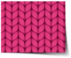 Sablio Plagát Pletenie vo fuksiovej farbe - 60x40 cm