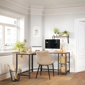 Rohový kancelársky stôl VASAGLE LWD72X