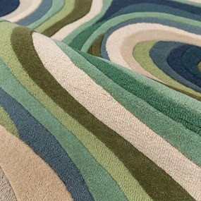 Zelený ručne tkaný vlnený koberec 160x230 cm Envy Wool – Flair Rugs