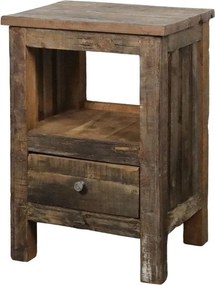 Hnedý drevený konzolový stôl regál Grimaud Unit - 120*40*80 cm