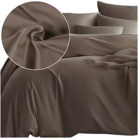 SATÉNOVÉ OBLIEČKY SATINLOVE CLASSIC 200X220 CM, 2KS 70X80 CM TMAVOHNEDÉ