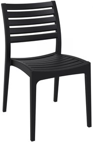 Stohovateľná stolička DS184303 - Čierna