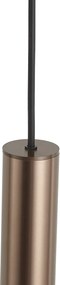 Dizajnové závesné svietidlo tmavý bronz GU10 50mm IP44 - Tuba