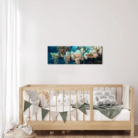 Obraz - V oceáne (s hodinami) (90x30 cm)