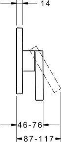 Ovládací panel k podomietkovému telesu HANSA BLUEBOX - HANSALOFT hranatá 87629003
